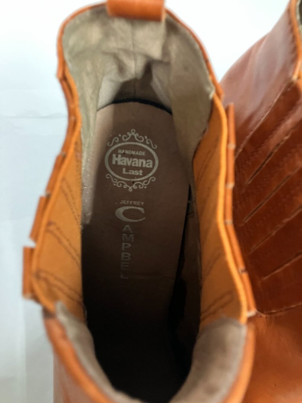 *USED* Super Hot Jeffrey Campbell PUPPY-2 Retro Platform Boots in Tan! Size 9! - Picture 5 of 14